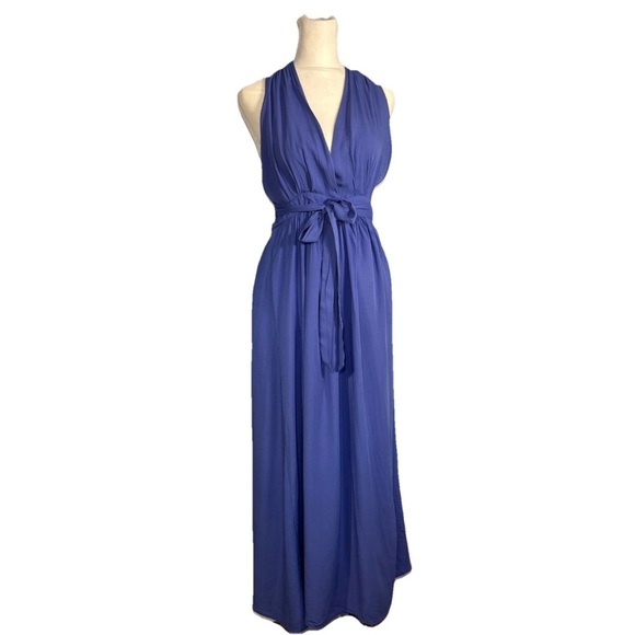 Lulus Magical Movement Periwinkle Blue Wrap Maxi Dress Size Medium - Picture 1 of 7